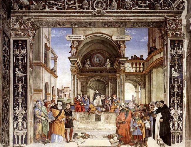 Triumph of St Thomas Aquinas over the Heretics, LIPPI, Filippino